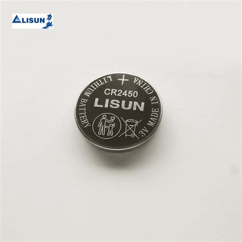 Non Rechargeable Button Type Lithium Batteries Cr2450 3V 600mAh For