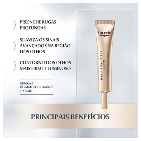 Creme Facial Anti Idade Eucerin Hyaluron Filler Elasticity Contorno