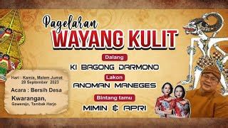 Live Streaming Wayang Kulit Anoman Maneges Dhalang Ki B Doovi