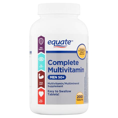 Equate Complete Multivitamin Tablets Men 50 200 Count