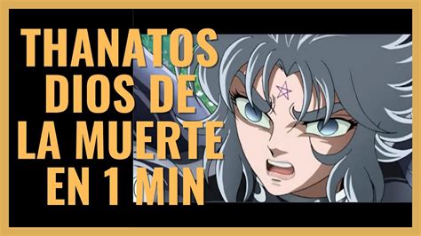 THANATOS EL DIOS DE LA MUERTE EN 1 MIN GUIAS A LA VELOCIDAD DE LA