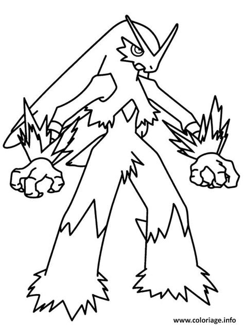 Coloriage Pokemon Mega Evolution Blaziken JeColorie