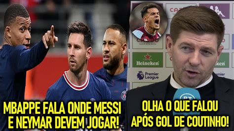 MBAPPÉ MANDA onde MESSI e NEYMAR DEVEM JOGAR OLHA a REAÇÃO de