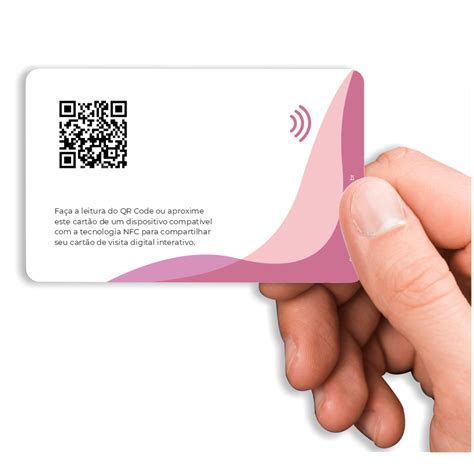 Cartão de Visita Eletrônico Aproximação NFC e QR Code Perfil Digital