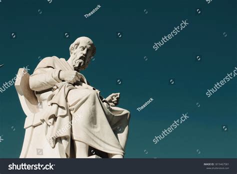 Statue Ancient Greek Philosopher Plato Athens Foto Stock 1819467581