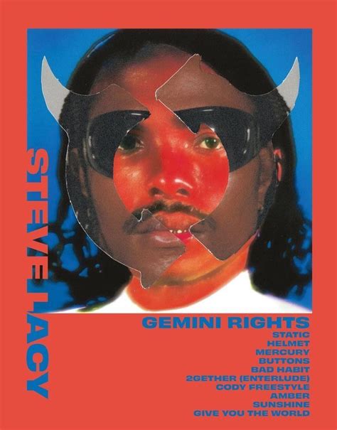 Steve Lacy Gemini Rights Vintage Poster Art Music Poster Design