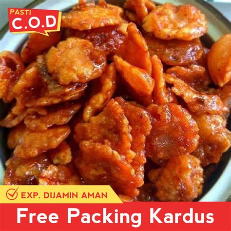 Jual Snack Kiloan Emping Melinjo Pedas Balado Gram Makanan Ringan