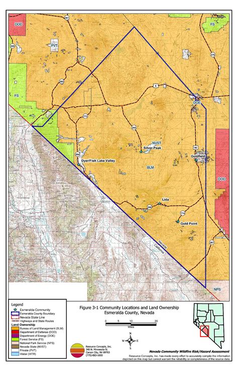 3 0 Description Of The County Esmeralda County Fire Plan Nevada Community Wildfire Risk