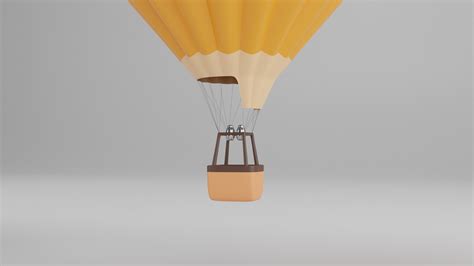 D Model Hot Air Balloon Set Turbosquid