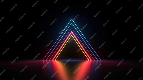 Premium AI Image | Abstract futuristic neon minimal wallpaper