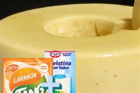 Sobremesa Cremosa De Gelatina E Suco Tang Pronta Em Poucos Minutos