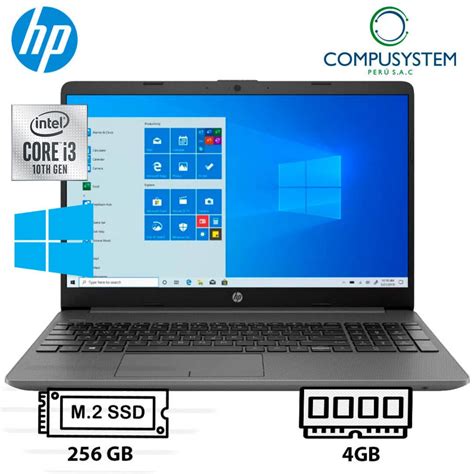 LAPTOP HP 15 DW1085LA 15 6 HD INTEL CORE I3 10110U 256GB SSD 4GB