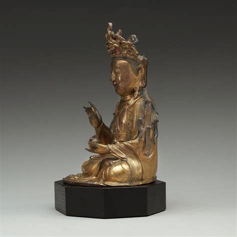 A Gilt Bronze Figure Of A Seated Guanyin Ming Dynasty