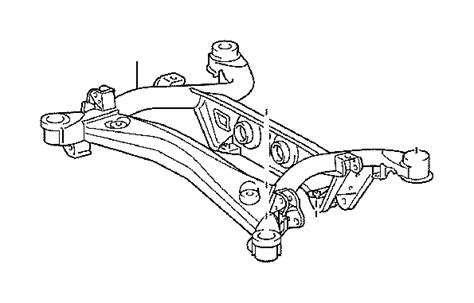 2005 Lexus Gs 300 Base Suspension Subframe Crossmember Rear Cover