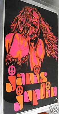 Vintage Janis Joplin Blacklight Poster Dail W Beeghley