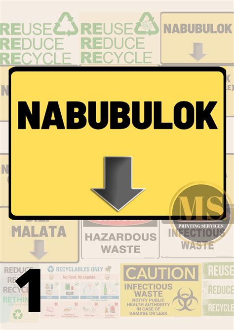 Nabubulok Di Nabubulok Reduce Reuse Recycle Biodegradable Signage