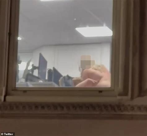 Cringe Inducing Moment Office Workers Are Caught Having Sex In Full View Of Passers By In