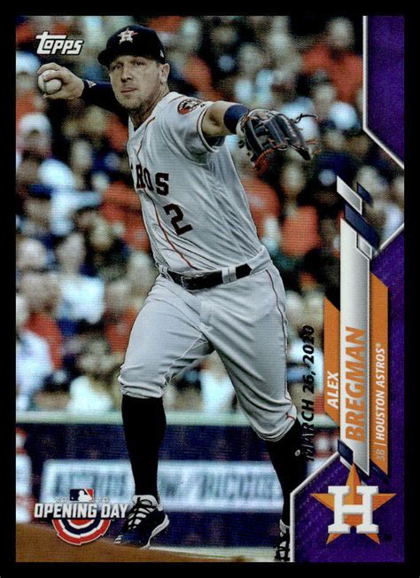 2020 Topps Opening Day Purple Foil 164 Alex Bregman For Sale Online