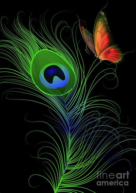 Feather Digital Art - Peacock Feather Art 2 by Prar K Arts in 2022 ...