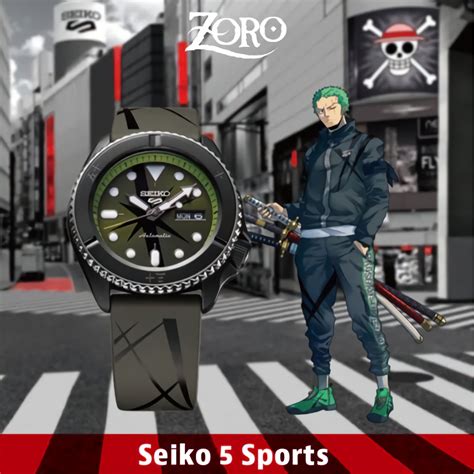 Seiko 5 Sports One Piece Roronoa Zoro Automatic Men's Watch SRPH67K1