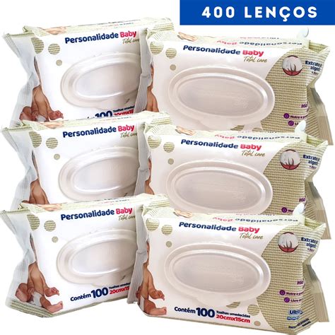 Kit C 4 Pacotes de Lenço Umedecido Bebê Personalidade Baby 400