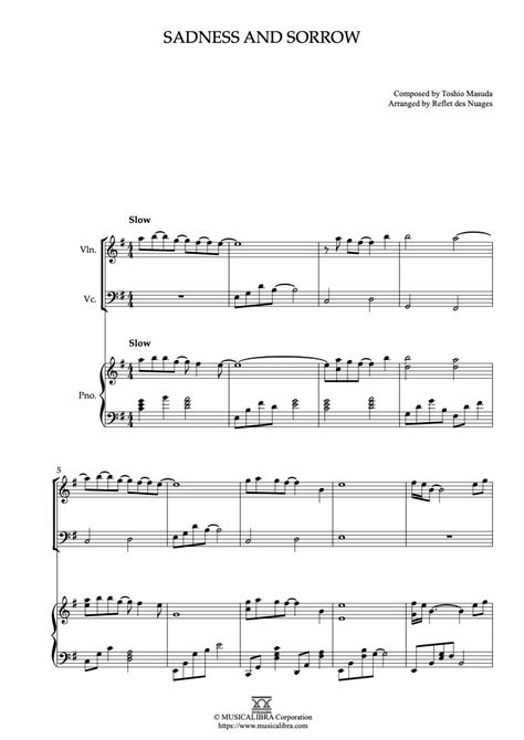 Sadness And Sorrow Sheet Music