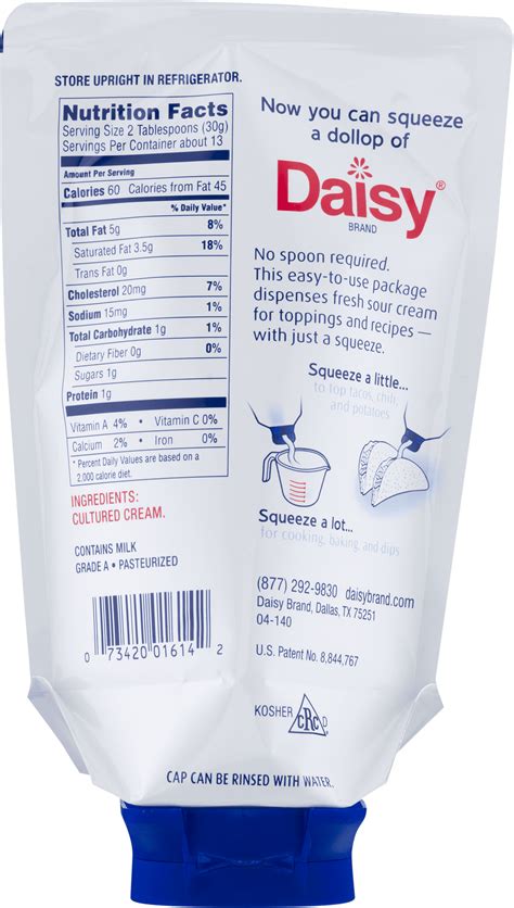 Daisy Sour Cream Nutritional Info – Besto Blog