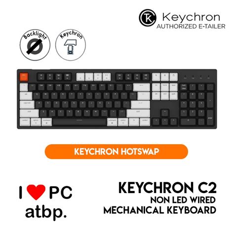 Keychron C Wired Mechanical Keyboard Full Keys Layout Non LED Keychron Mechanical Hot