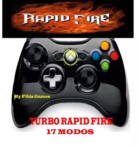 Controle Turbo Rapid Fire Xbox Modos Chrome Black