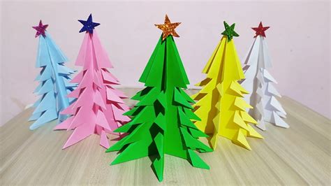 How To Make 3d Paper Christmas Tree 🌲 3d Paper Xmas Tree Xmas Tree Dia Tutorial Youtube