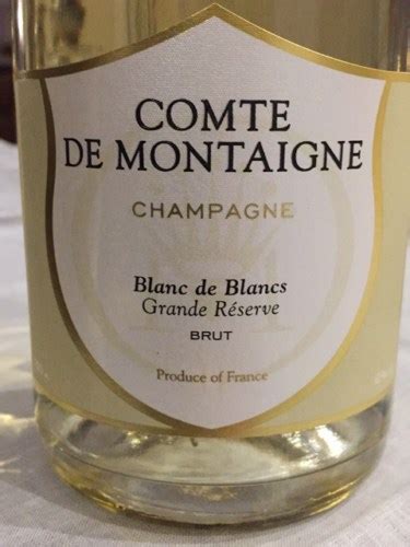 2015 Comte de Montaigne Blanc de Blancs Grande Réserve Brut Champagne