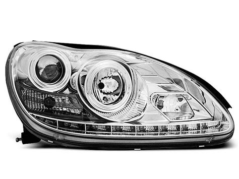 Paire De Feux Phares Mercedes Classe S W Daylight Led Chrome