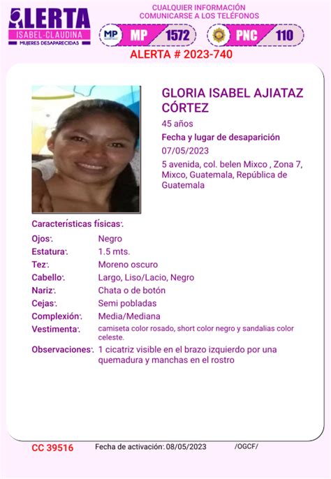 Mp De Guatemala On Twitter Rt Isabel Claudina Alertaisabelclaudina