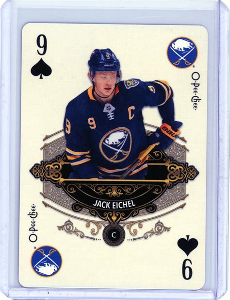 2020 21 O Pee Chee Jack Eichel 9 Of Clubs Playing Cards Buffalo Sabres