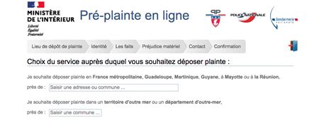 Pré Plainte En Ligne Ma Sécurité