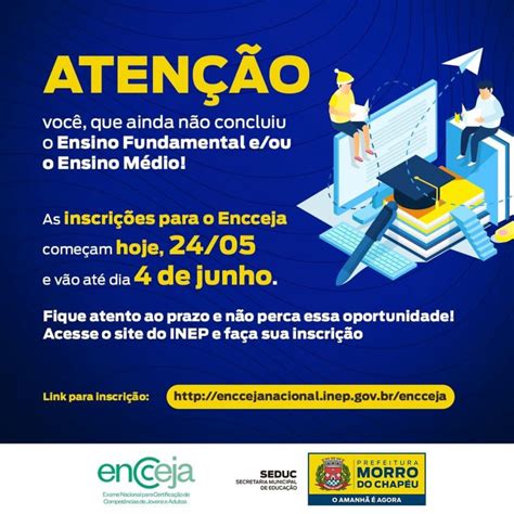 Atenção Você Que Ainda Não Concluiu O Ensino Fundamental Eou O Ensino