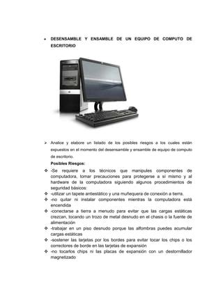 Guia De Emsamble Y Desemsamble Pdf