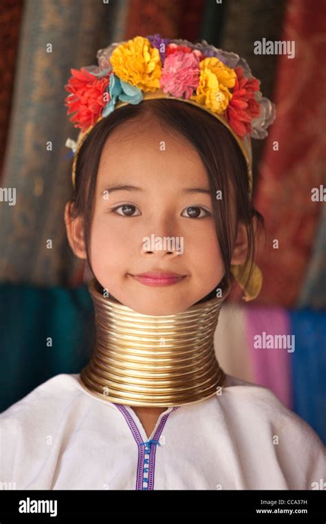 Young Child Of The Long Neck Women Padaung Tribe Stock Photo Alamy