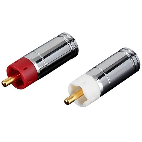 Audio RCA Male Connectors Cable Plug Terminal Speaker Gold Plated ...