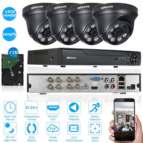 Kkmoon Ch Cctv System N Ahd Cctv Dvr With P Ahd Pcs Night