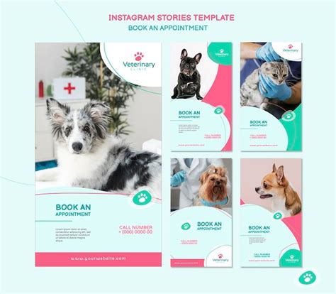 Premium Psd Collection Of Instagram Stories For Vet Appointment