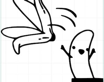 Naked Banana Sticker Etsy