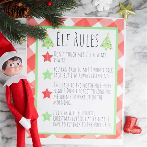 Elf On The Shelf Rules Free Printable Champagne And Coconuts