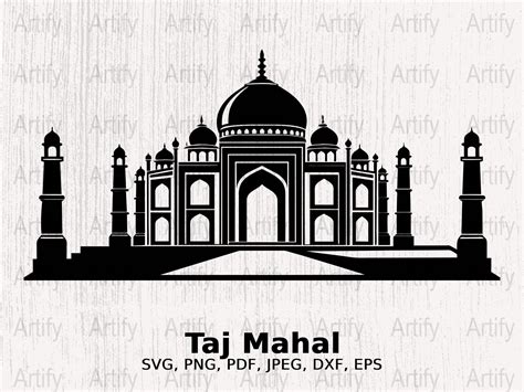 Taj Mahal Svg Taj Mahal Vector Cutting Files For Silhouette Cameo