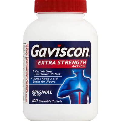 Gaviscon Gaviscon Liquid Antacid Extra Strength Original Chewable