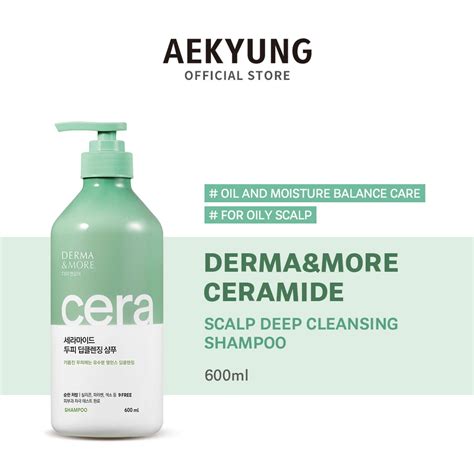 [Derma&More] Ceramide Scalp Deep Cleasning Shampoo 600ml | Shopee Singapore