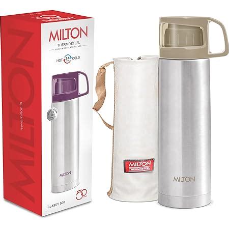 Milton Plain Lid Thermosteel Hours Hot And Cold Leak Proof Water Bottle For Office Gym