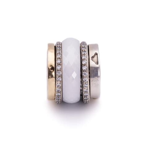 Thema Bague de Méditation Céramique Blanche TLR873YZ argent pour Femme