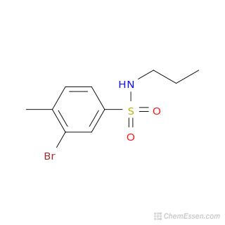 3-bromo-4-methyl-N-propylbenzene-1-sulfonamide Structure - C10H14BrNO2S - Over 100 million ...