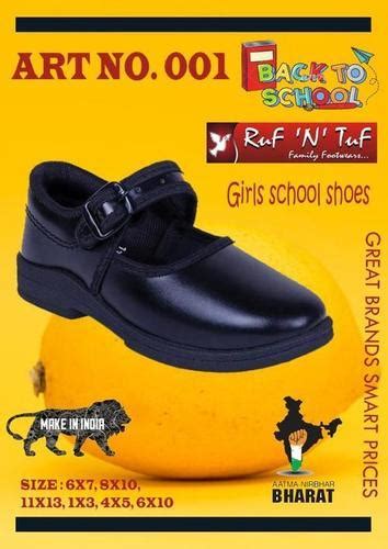 Breathable Open Style Black Color Girls School Shoes At Best Price In